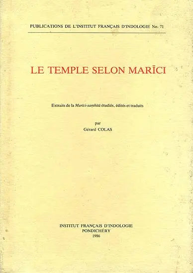 Le Temple Selon Marici (An Old and Rare Book) - Retail Maharaj