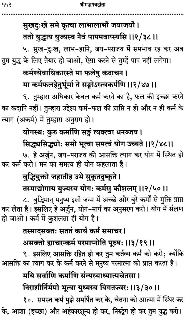 Srimad Bhagavad Gita With Word-to-Word Meaning Hindi Translation - Retail Maharaj