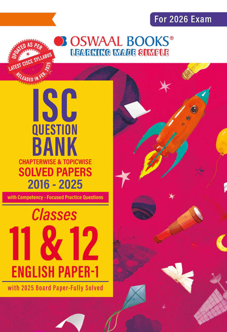 ISC Question Bank Chapterwise & Topicwise Solved Papers Class 11 & 12 English-1 For 2026 Exam - Retail Maharaj