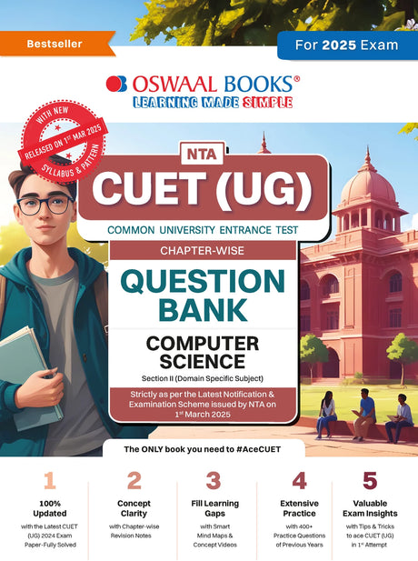 Oswaal Books NTA CUET (UG) Chapter Wise Question Bank Computer Science (For 2025 Exam) - Retail Maharaj
