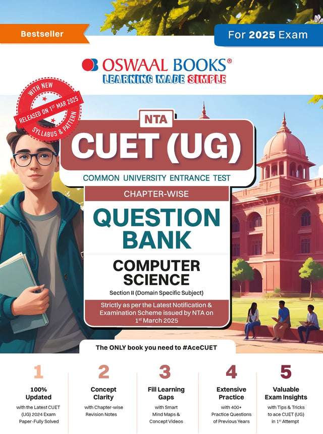 Oswaal Books NTA CUET (UG) Chapter Wise Question Bank Computer Science (For 2025 Exam) - Retail Maharaj