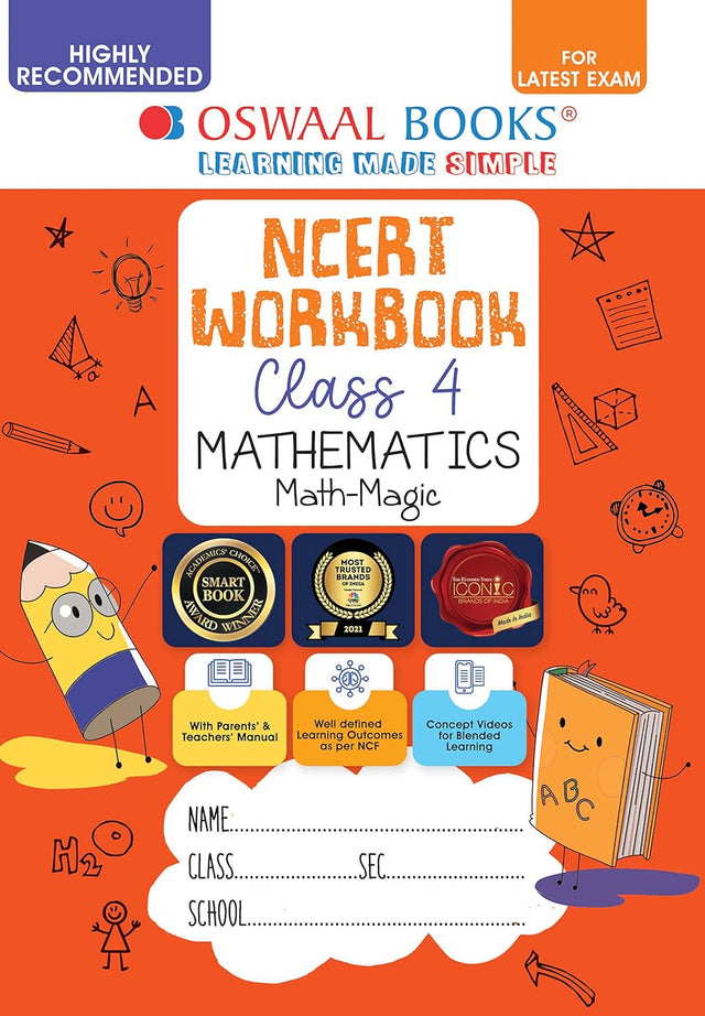 Oswaal NCERT Workbook Class 4 Mathematics Math-Magic - Retail Maharaj