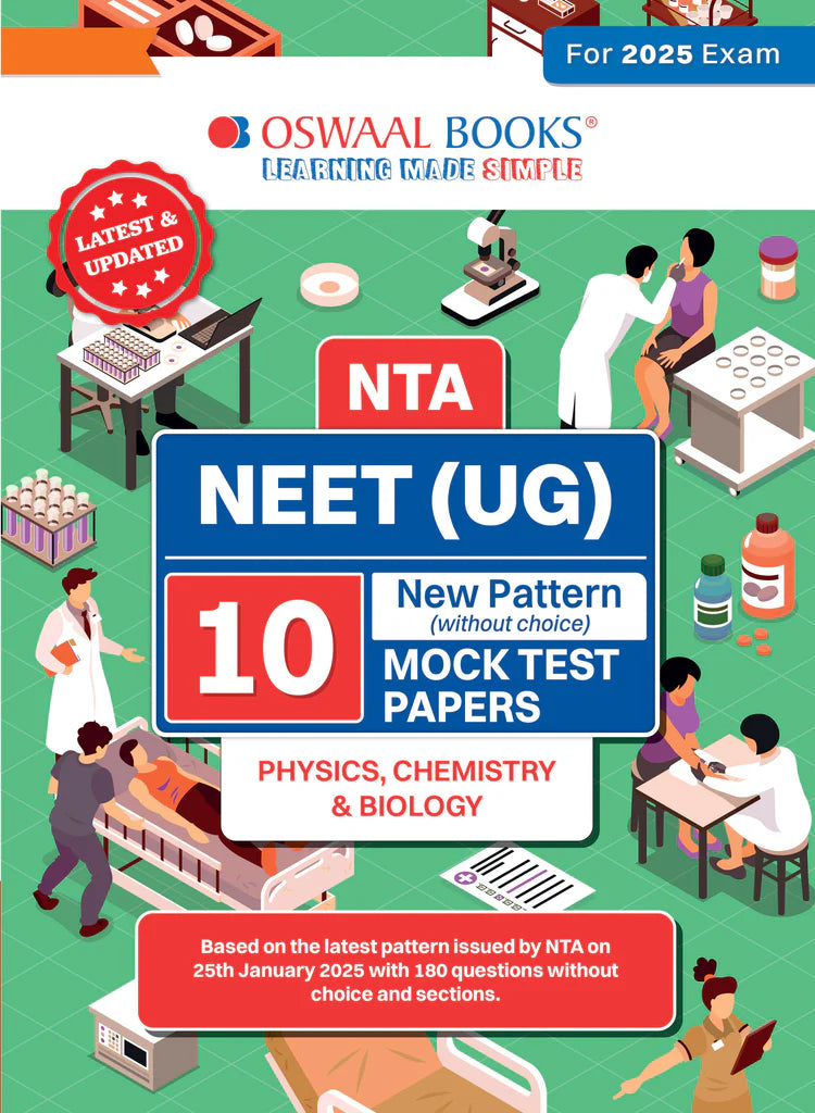 Oswaal NEET (UG) 10 Mock Test Papers (Physics, Chemistry & Biology) For 2025 Exam - Retail Maharaj