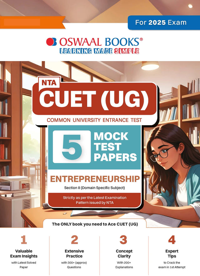 Oswaal NTA CUET (UG) 5 Mock Test Papers Entrepreneurship Book For 2025 Exam - Retail Maharaj