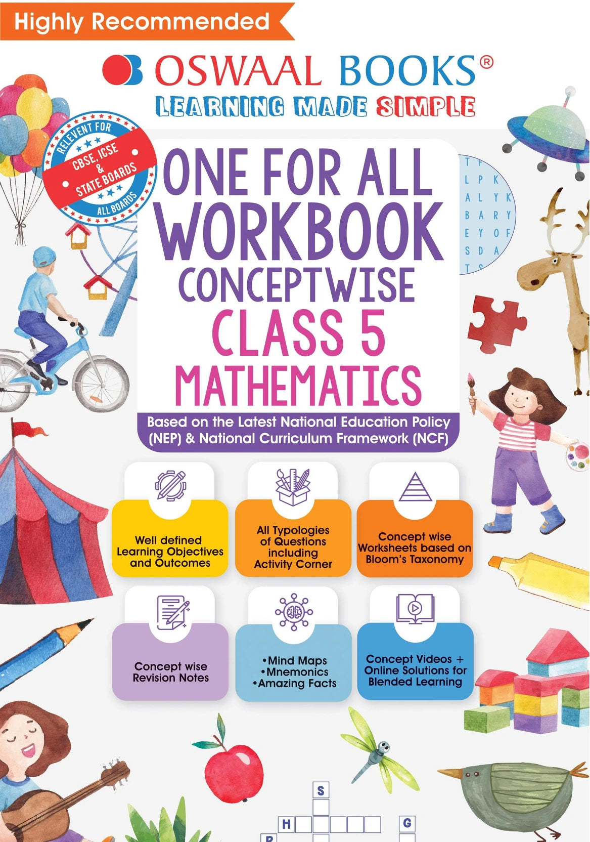 Oswaal One For All Workbook, Class 5, Mathematics - Retail Maharaj