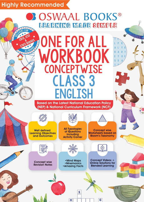 Oswaal One For All Workbook Conceptwise English Class 3 (NEP & NCF) - Retail Maharaj