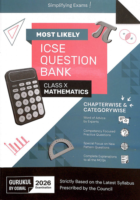 Most Likely ICSE Question Bank : Mathematics Class 10 (2026 Examination) - Retail Maharaj