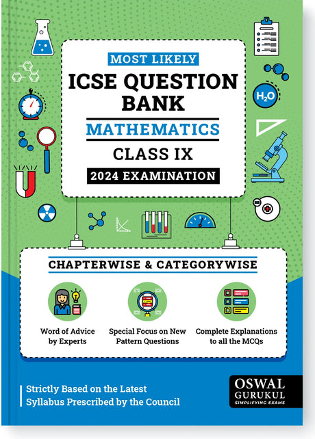 Most Likely ICSE Question Bank : Mathematics Class 9 (2024 Examination) - Retail Maharaj