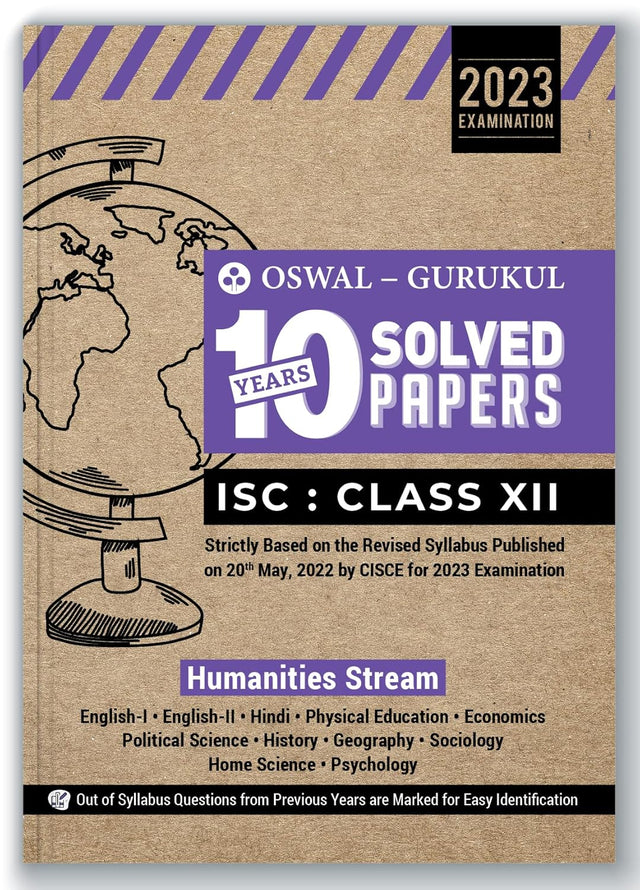 Oswal 10 Years Solved Papers ISC : Humanities Stream Class 12 (2023 Examination) - Retail Maharaj