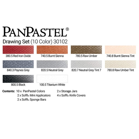 PanPastel Colours Set of 10 (Professional Soft Pastels in Pans) - Retail Maharaj