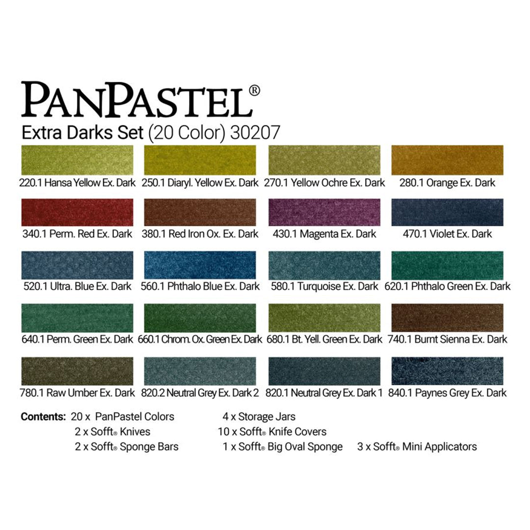 PanPastel Colours Set of 20 (Professional Artist Soft Pastels) - Retail Maharaj
