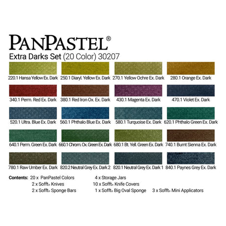 PanPastel Colours Set of 20 (Professional Artist Soft Pastels) - Retail Maharaj