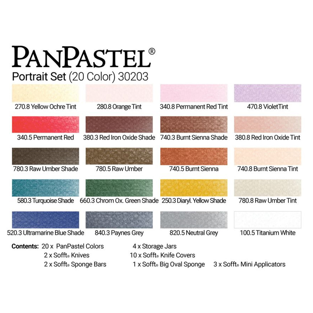PanPastel Colours Set of 20 (Professional Artist Soft Pastels) - Retail Maharaj