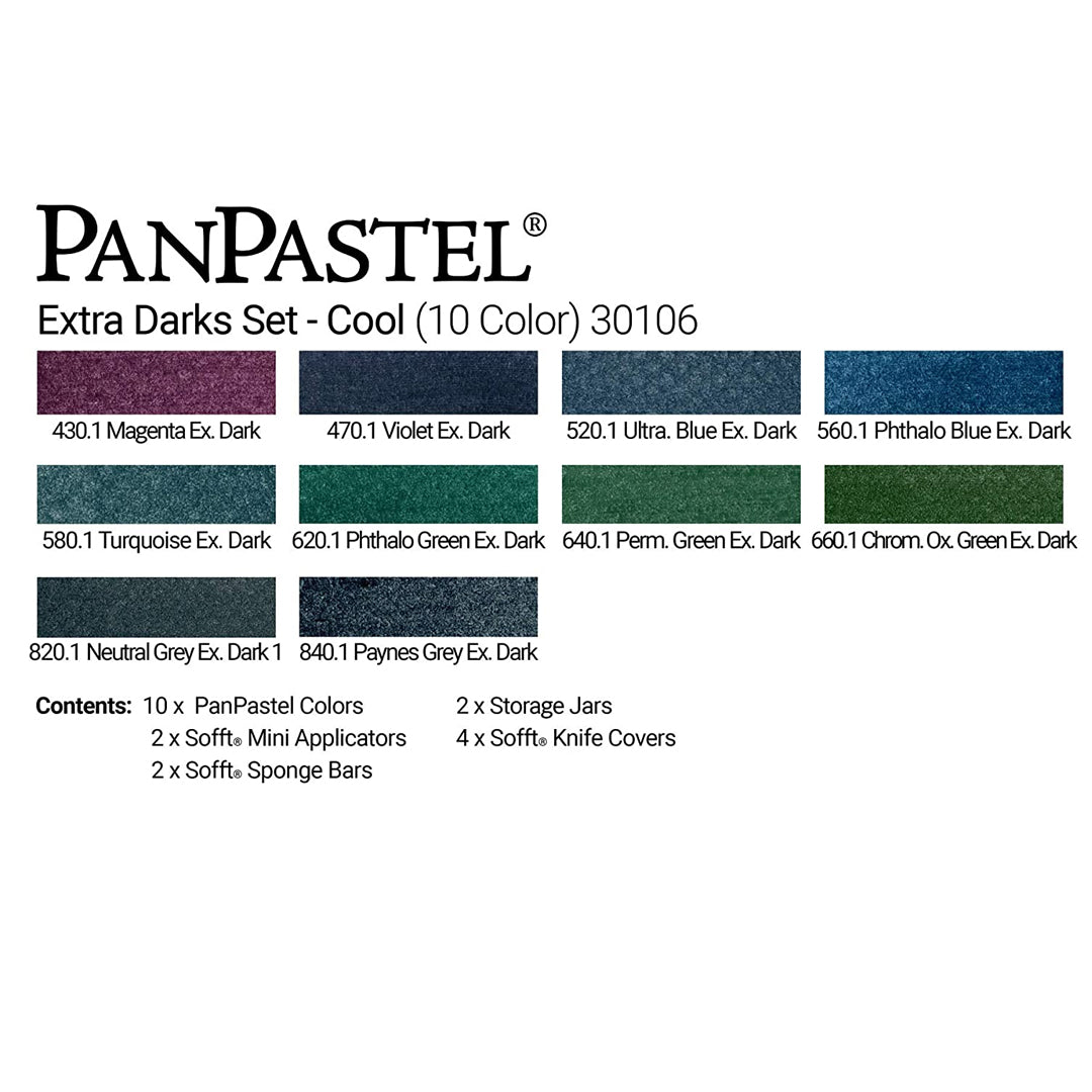 PanPastel Colours Set of 10 (Professional Soft Pastels in Pans) - Retail Maharaj