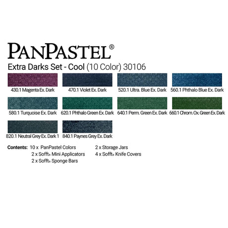 PanPastel Colours Set of 10 (Professional Soft Pastels in Pans) - Retail Maharaj