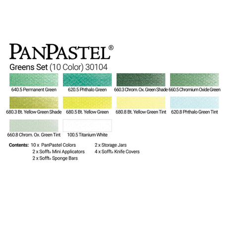 PanPastel Colours Set of 10 (Professional Soft Pastels in Pans) - Retail Maharaj