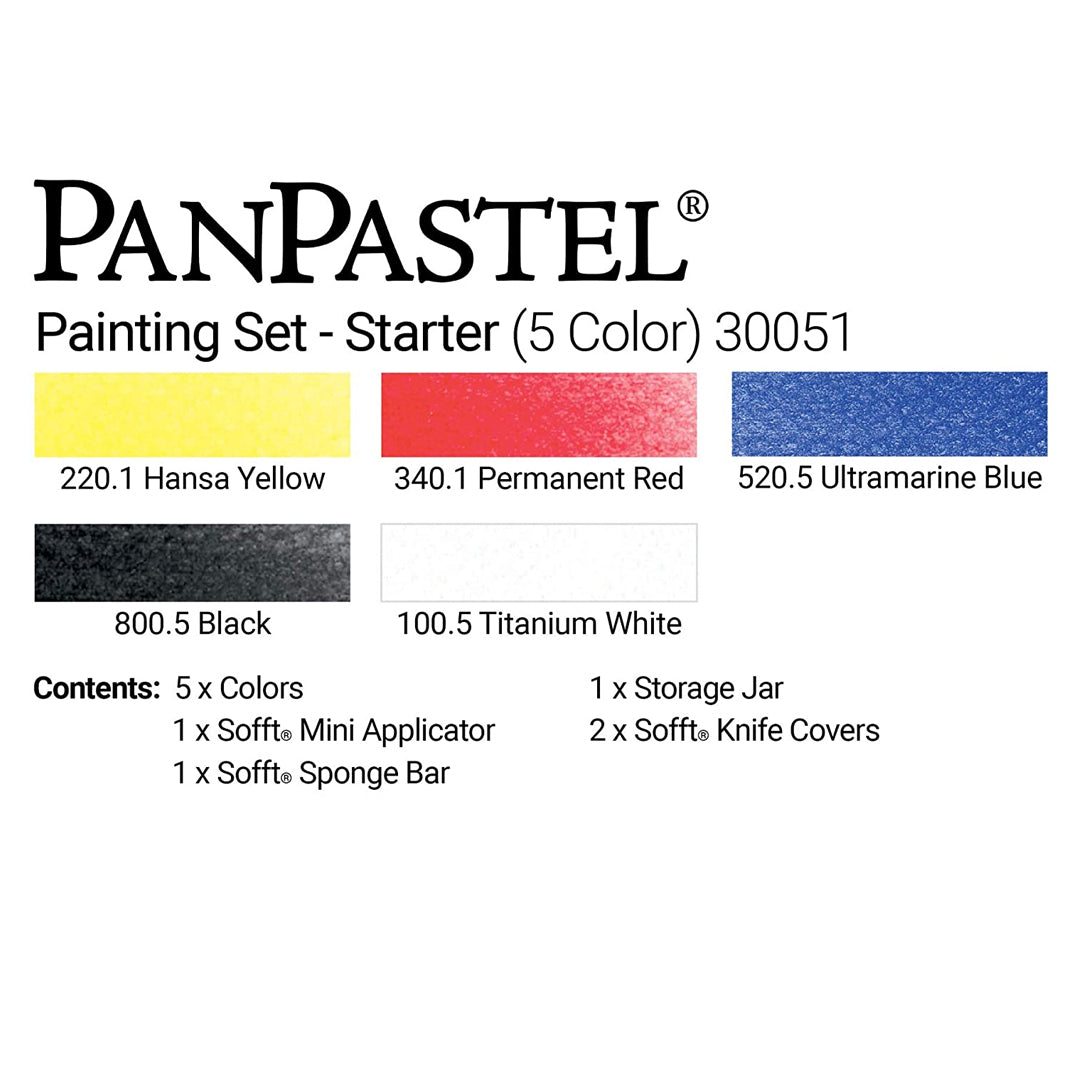 PanPastel Colours Set of 5 (Professional Artist Soft Pastels) - Retail Maharaj