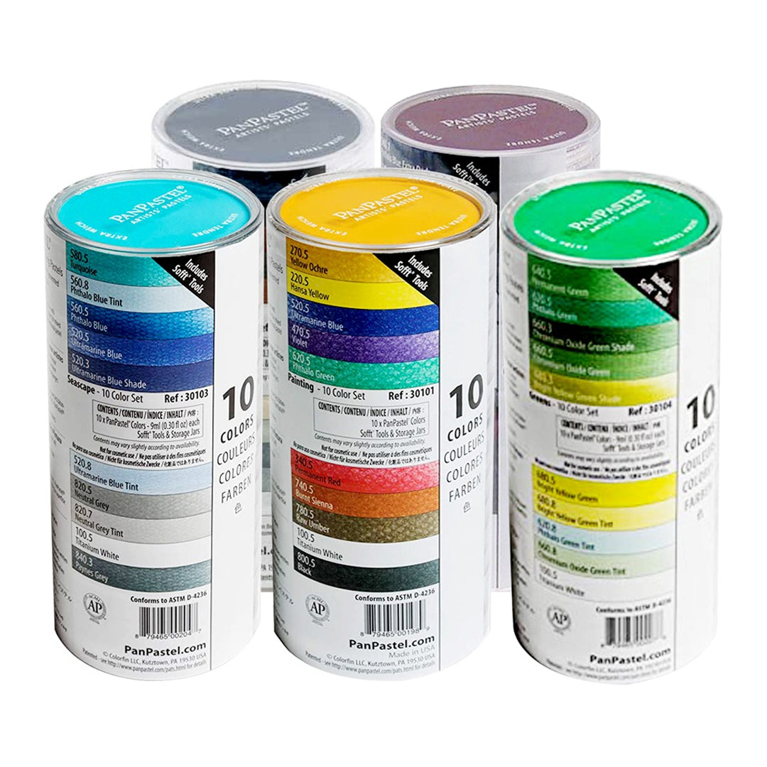 PanPastel Colours Set of 10 (Professional Soft Pastels in Pans) - Retail Maharaj