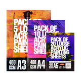 Anupam Acrylic Paper 400gsm Cut Pack of A5, A4 & A3 - Retail Maharaj