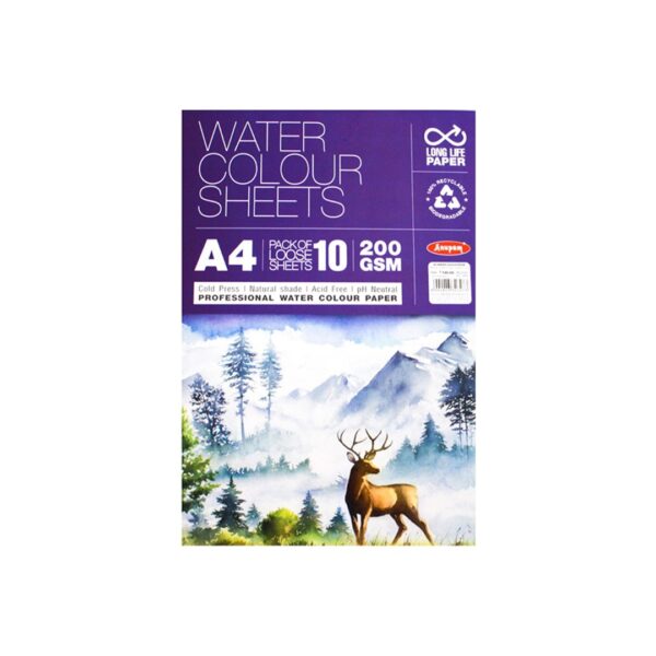 Anupam Watercolor Paper - 200gsm Cut Packs A5, A4 & A3 - Retail Maharaj