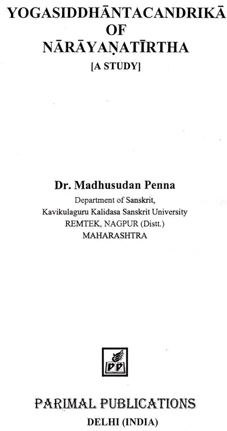 Yogasiddhantacandrika Of Narayanatirtha - Retail Maharaj
