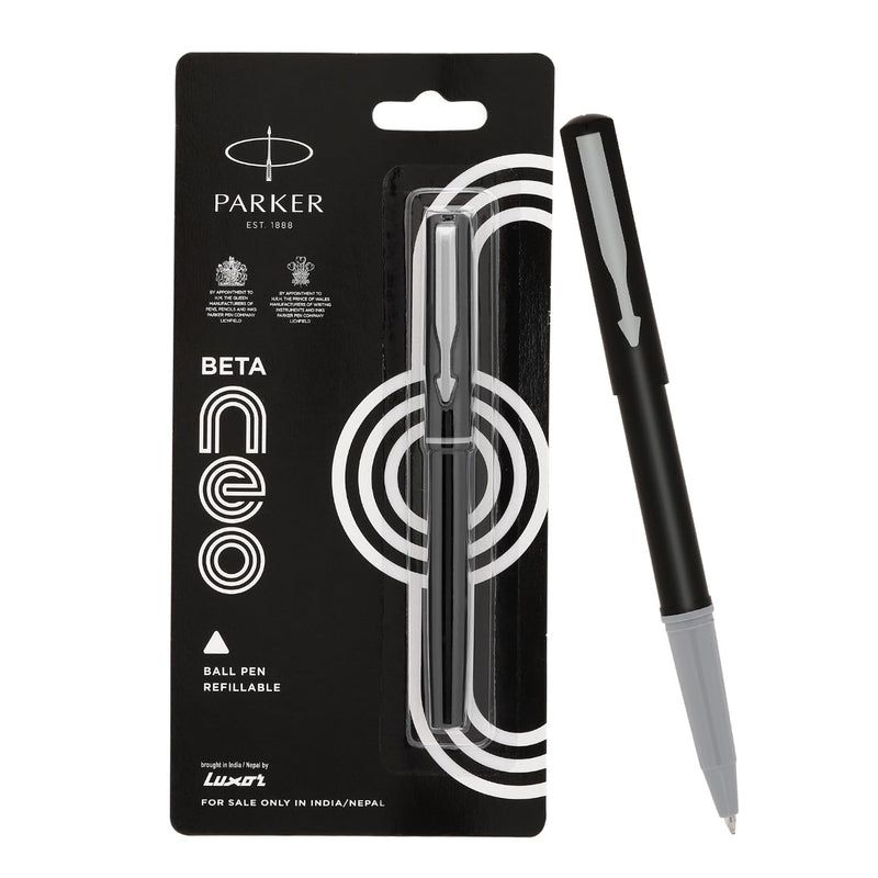 Parker Beta Neo Chrome Trim Ball Pen | Blue Ink | Assorted Body Color | Ballpoint Pen