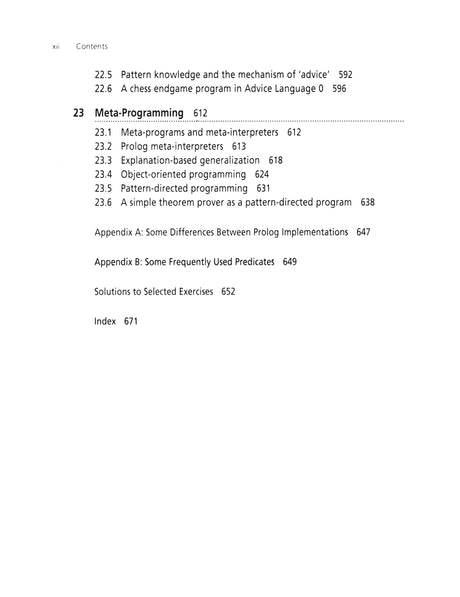 PROLOG: PROGRAMMING FOR ARTIFICIAL INTELLIGENCE, 3RD EDITION [Paperback] BRATKO - Retail Maharaj