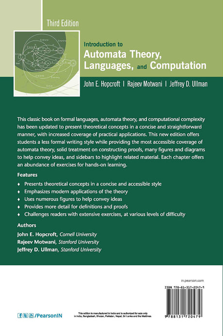 Introduction to Automata Theory, Languages, and Computation, 3e - Retail Maharaj