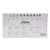 Pebeo Studio Acrylics High Viscosity Sets Thick Satin Finish Artist Acrylic Paint Tubes for Canvas Wood and Mixed Media - Retail Maharaj