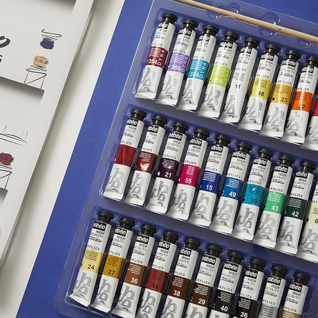 Pebeo Studio Acrylics High Viscosity Sets Thick Satin Finish Artist Acrylic Paint Tubes for Canvas Wood and Mixed Media - Retail Maharaj