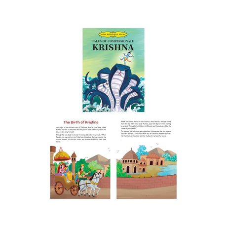 Indian Mythological Stories for Kids- Set of 5 Books - Lord Rama, Shiva, Krishna, Ganesha & Hanuman (Illustrated) - Retail Maharaj