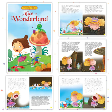 Set of 10 Favourite Stories Books for Kids- Robinhood, Snow White, Alice in Wonderland & Others - Retail Maharaj