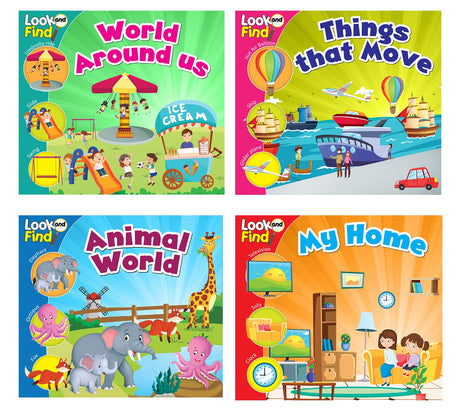 Set of 4 Look & Find Board Books - Retail Maharaj