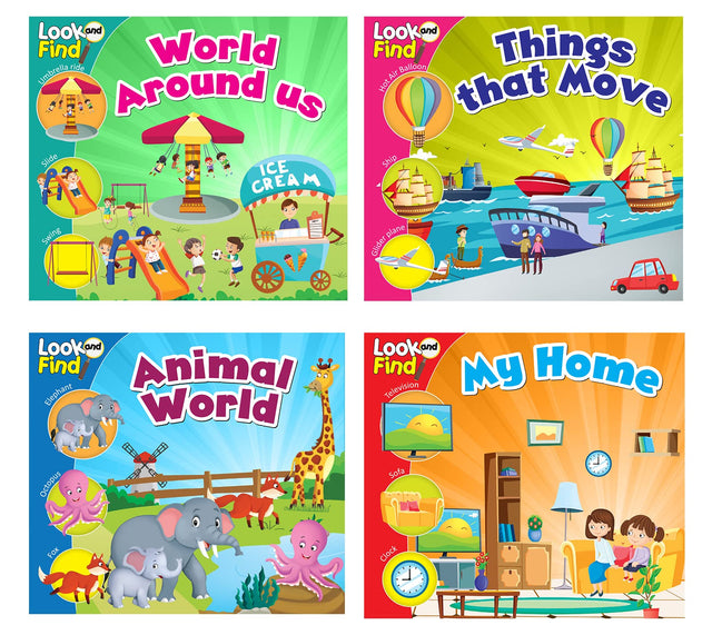 Set of 4 Look & Find Board Books - Retail Maharaj