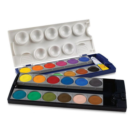 Pelikan Opaque Watercolor Paint Set of 12 & 24 Colors Plus Chinese White Tube - Retail Maharaj