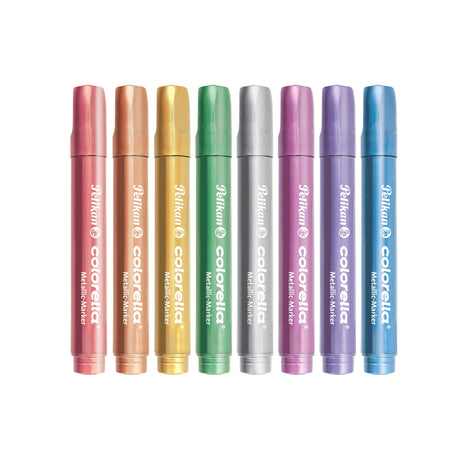 Pelikan Colorella Metallic Marker Set of Eight Shiny Colour Pens - Retail Maharaj