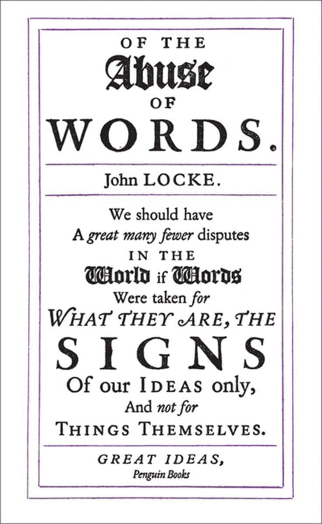 Great Ideas 66 : Of the Abuse of Words - Retail Maharaj