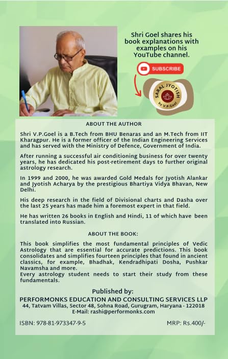 Saral Jyotish (2024 Edition) (Part 1) [English] By V.P.Goel - Retail Maharaj