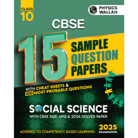 CBSE 15 New Pattern Sample Question Papers Class 10 Social Science For 2025 Exam with 50 Percent Competency Based Questions 100 Most Probable Questions - Retail Maharaj