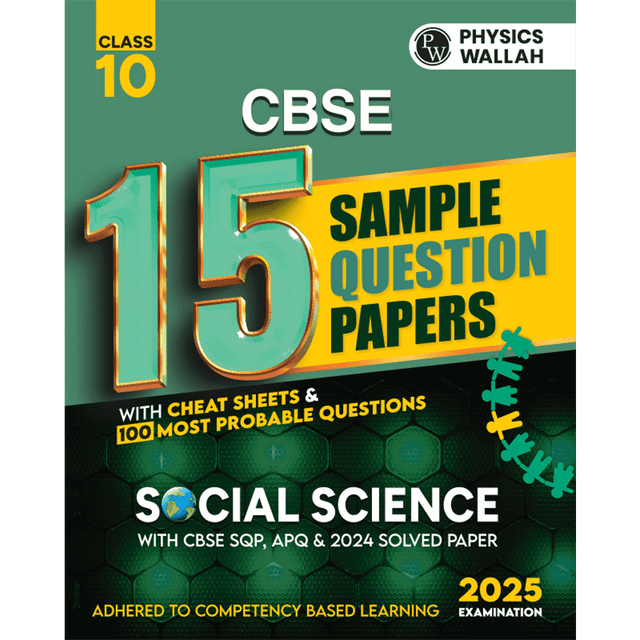 CBSE 15 New Pattern Sample Question Papers Class 10 Social Science For 2025 Exam with 50 Percent Competency Based Questions 100 Most Probable Questions - Retail Maharaj