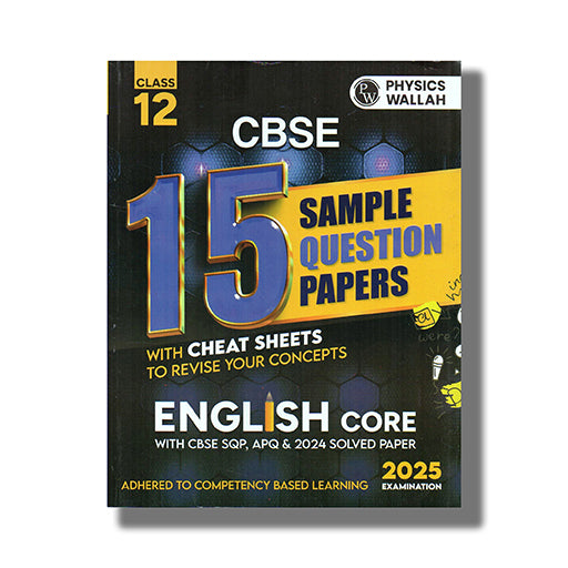 Physics Wallah CBSE 15 Sample Question Papers English Core Class 12 2025-26 Edition English Medium - Retail Maharaj
