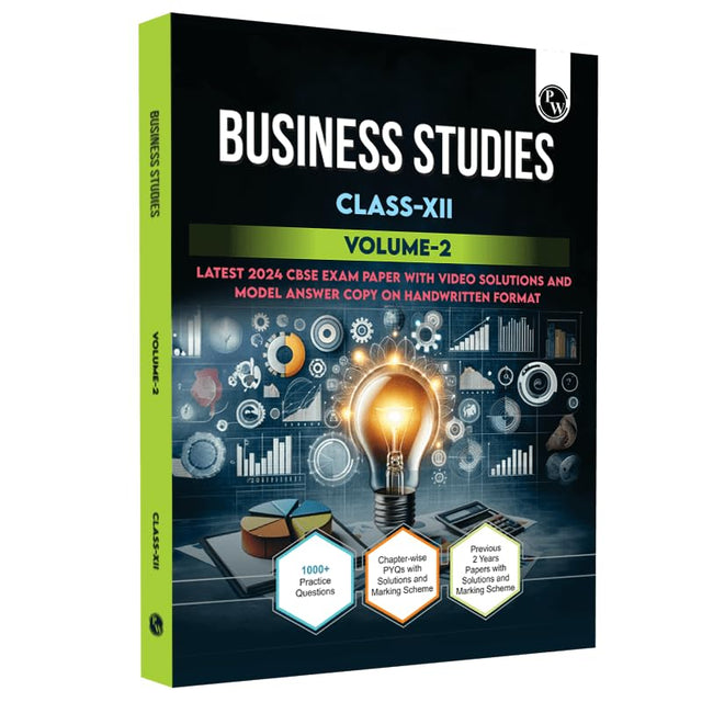 Pw Cbse Class 12 Business Studies Volume 2 All Cbse Theoretical Concepts, Mind Maps And Concise Summary L Cbse 2024 Solved Paper Included For 2025 Exam - Retail Maharaj