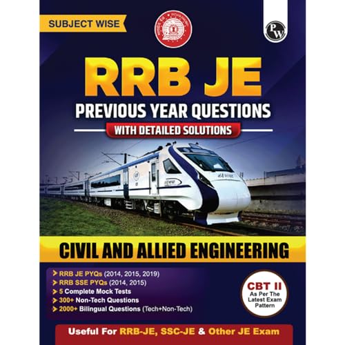Pw Rrb Je Civil And Allied Engineering Subjectwise Previous Year Questions With Detailed Solutions | 2000+ Bilingual Questions | Cbt Ll As Per Latest Exam Pattern - Retail Maharaj