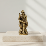 Sai Baba Statue – 4 x 1.5 Inches | Brass Saibaba Idol / Sai Baba Murti for Home Temple & Pooja Decor - Retail Maharaj