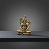 Shiva Statue – 6 x 4.2 Inches | Antique Brass Shiv Murti / Mahadev Idol for Home & Pooja Decor - Retail Maharaj