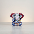 Painted Ganesh Murti – Aluminium Vinayagar Statue / Big Ear Ganesha Idol for Pooja (5 x 2.25 Inches) - Retail Maharaj