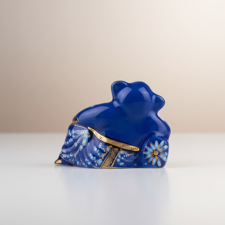 Resting Ganesh Murti – Painted Aluminium Vinayagar Statue / Resting Ganesha Idol for Pooja (1 Inch) - Retail Maharaj
