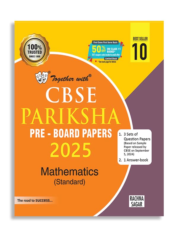 Together With Cbse Class 10 Mathematics Standard Pariksha Pre-Board Papers For Exam 2025 - Retail Maharaj
