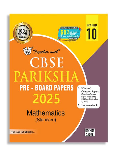 Together With Cbse Class 10 Mathematics Standard Pariksha Pre-Board Papers For Exam 2025 - Retail Maharaj