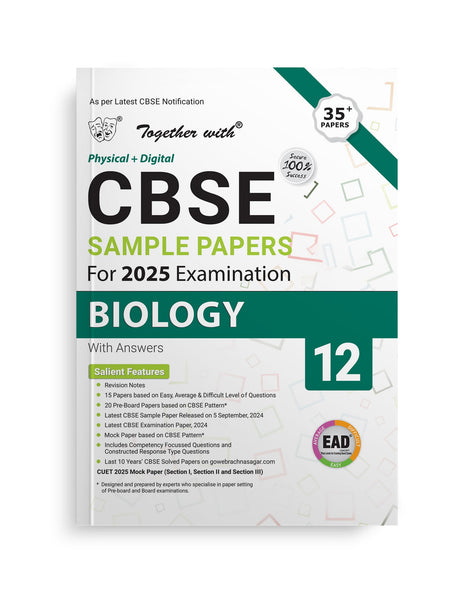 Together With Cbse Ead Sample Paper Class 12 Biology Physical + Digital For Board Exam 2025 - Retail Maharaj